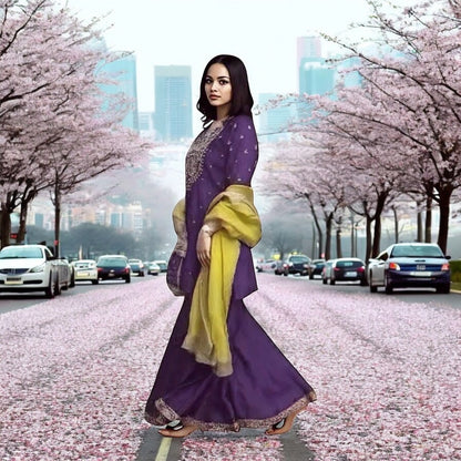 Embroidery Sequence Work Salwar Suit