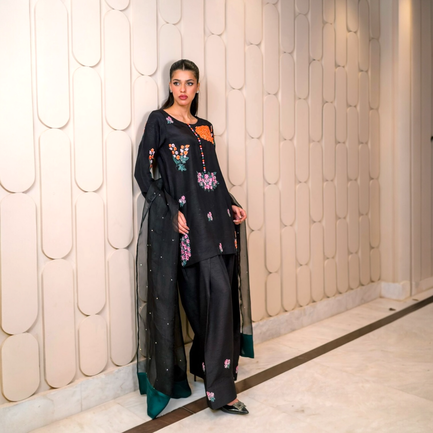 Salwar Kameez with farshi pant