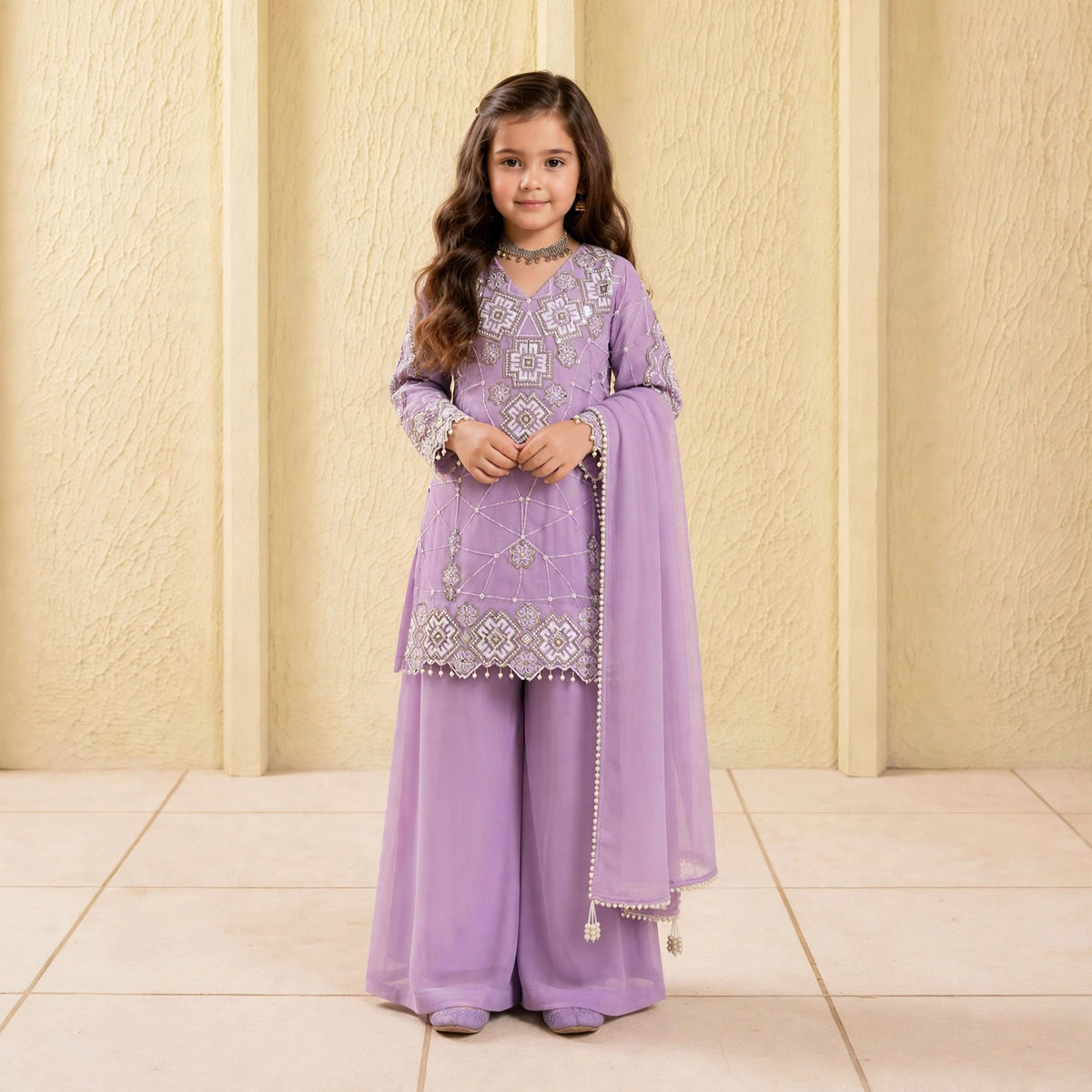 Teeya Creation little palazzo kurta set