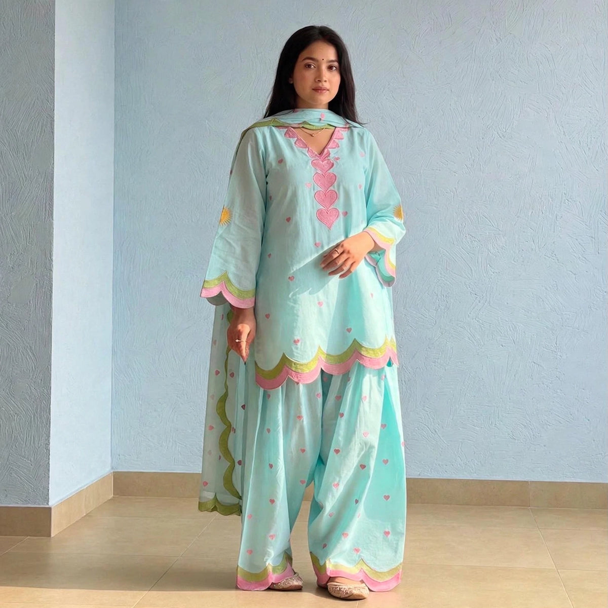 Mahrokh Embroidered Farshi Salwar Set