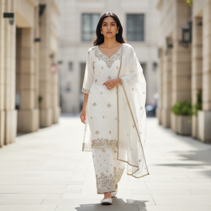 Boutique work kurta palazzo set