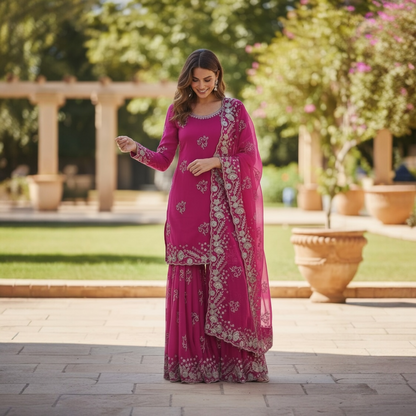 Sequence Work Sharara Suit