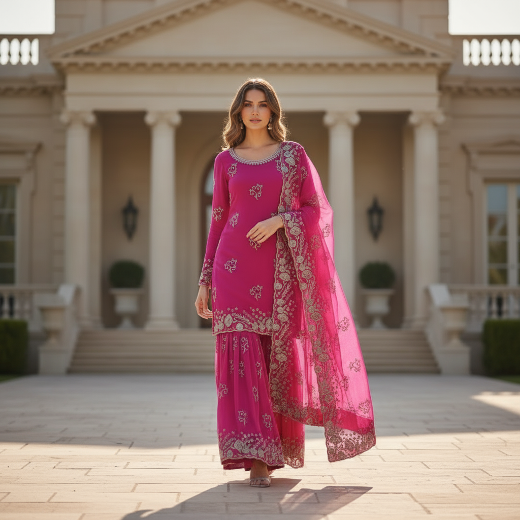 Sequence Work Sharara Suit