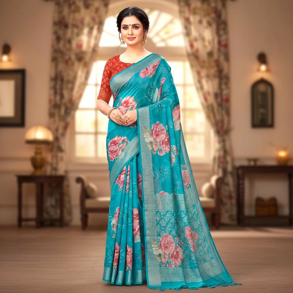 Floral lightweight sarees