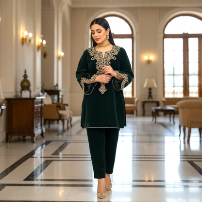 Velvet winter co-ord set