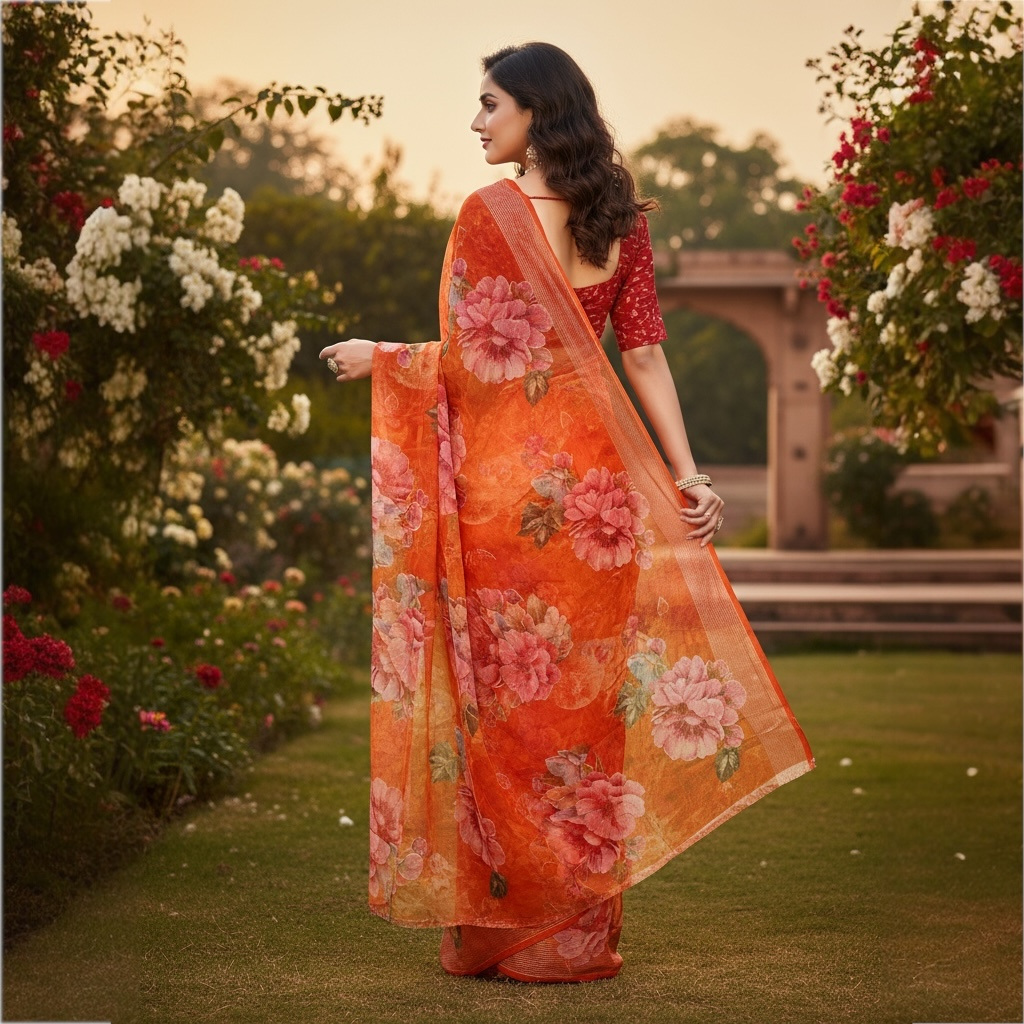 Floral lightweight sarees