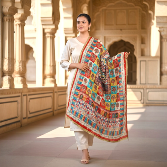 Full length mirror dupatta only