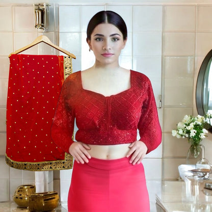 Sequins long sleeve blouse