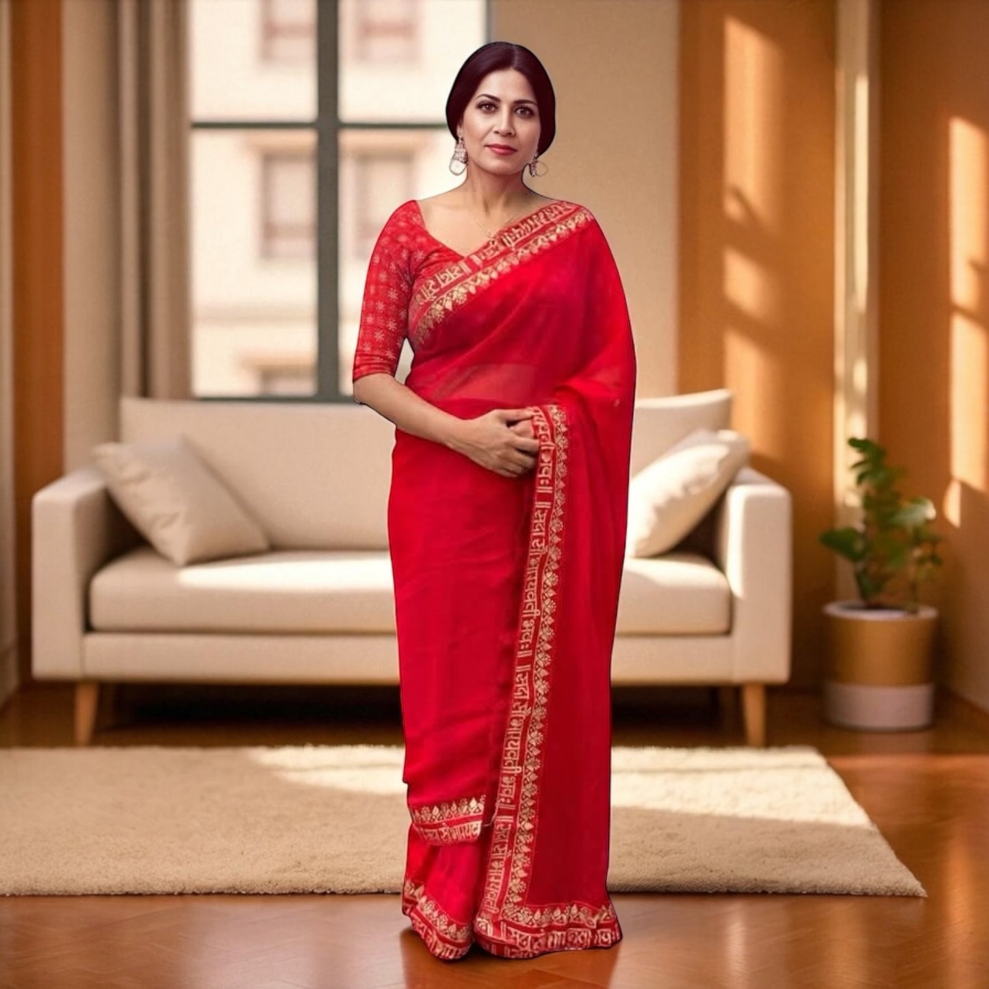Saubhagyawoti saree only/blouse not included.