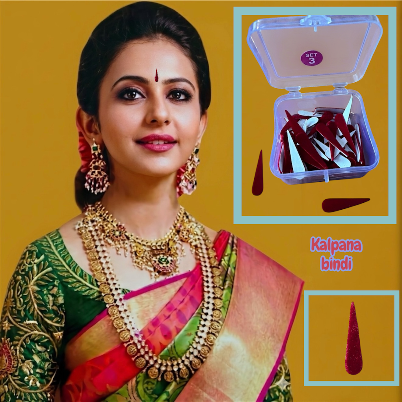 Kalpana tear drop bindi/Tika