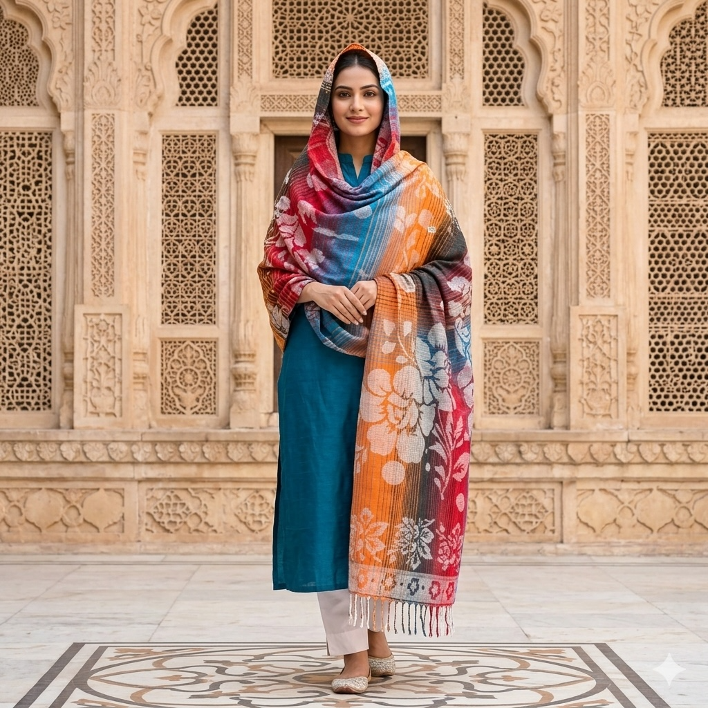 Winter woolen shawl