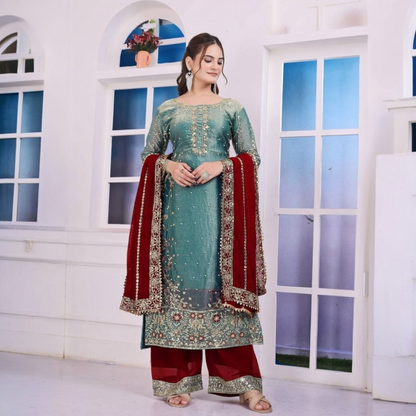 Plus size lavish salwar suit with dupatta