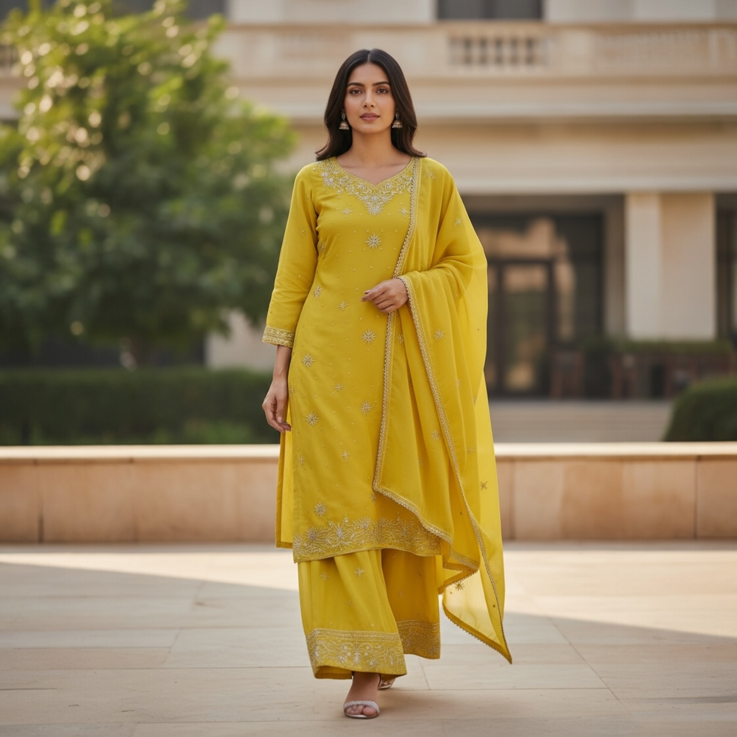 Boutique work kurta palazzo set