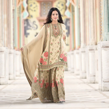 Heavy party wear sharara set