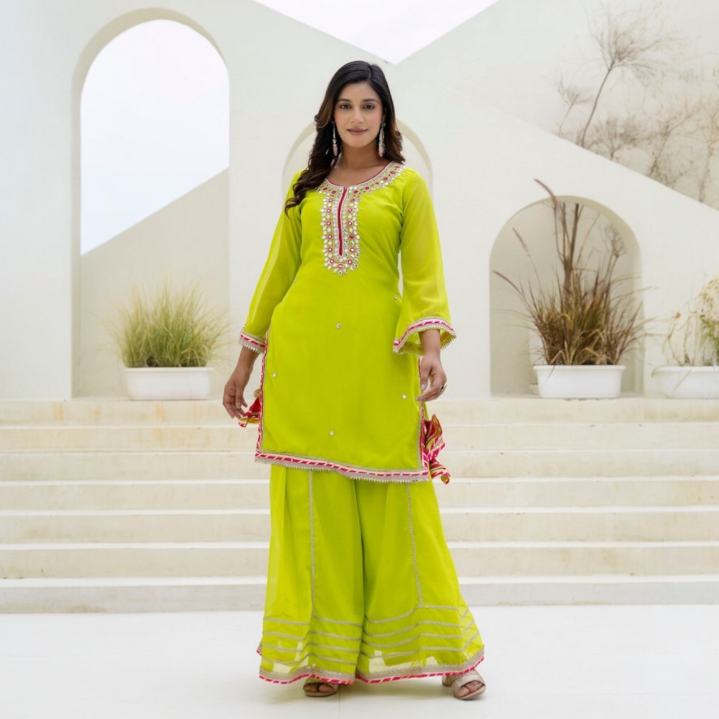 FLAIRED PLAZZO suit SET