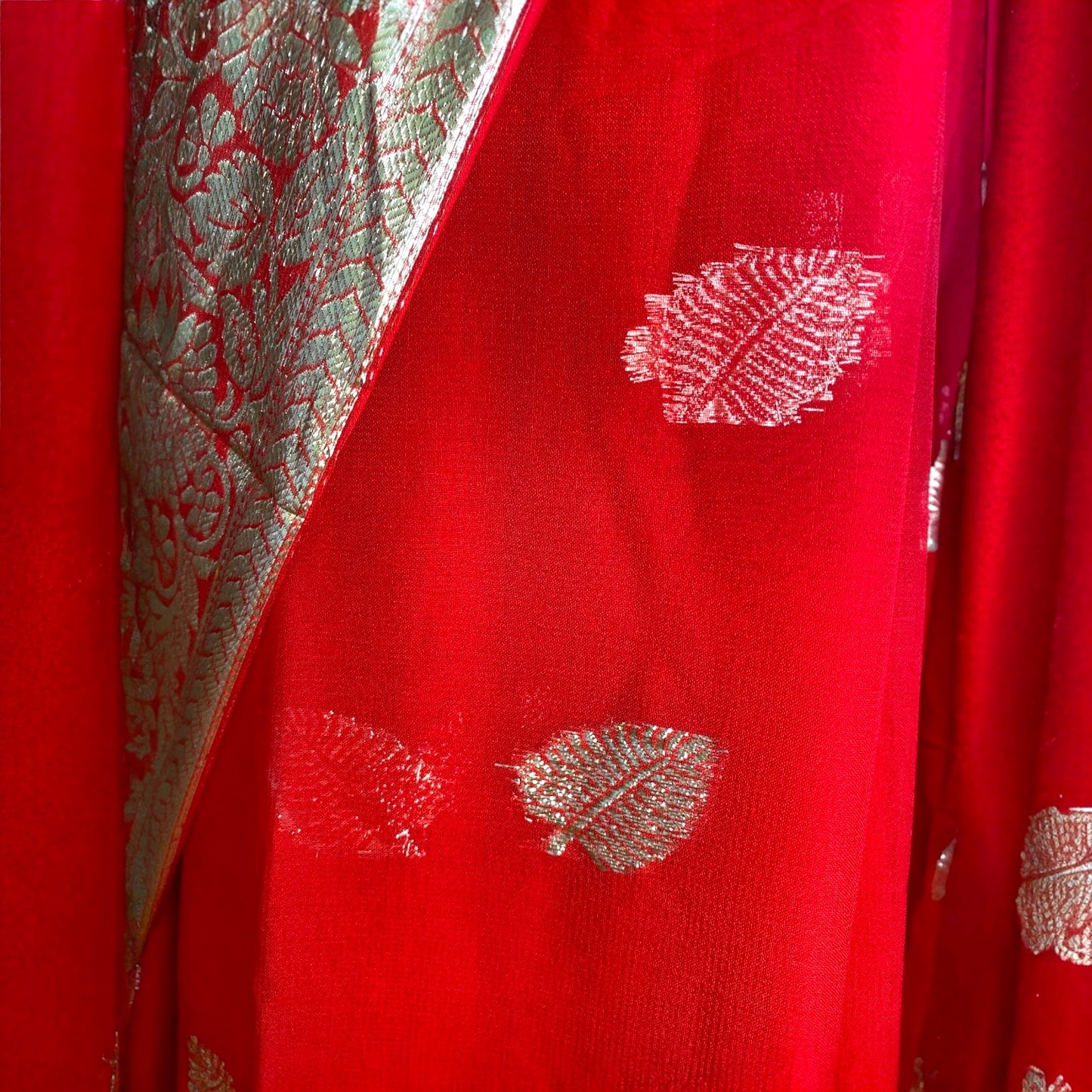 Kumkum Zari Work Sari Only. Fall and Pico Done.