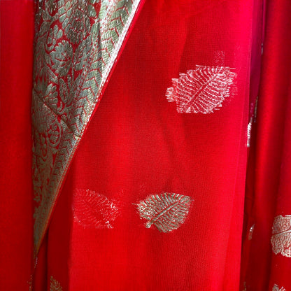 Kumkum Zari Work Sari Only. Fall and Pico Done.