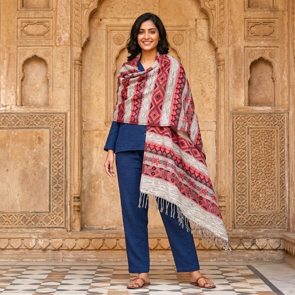 Winter woolen shawl