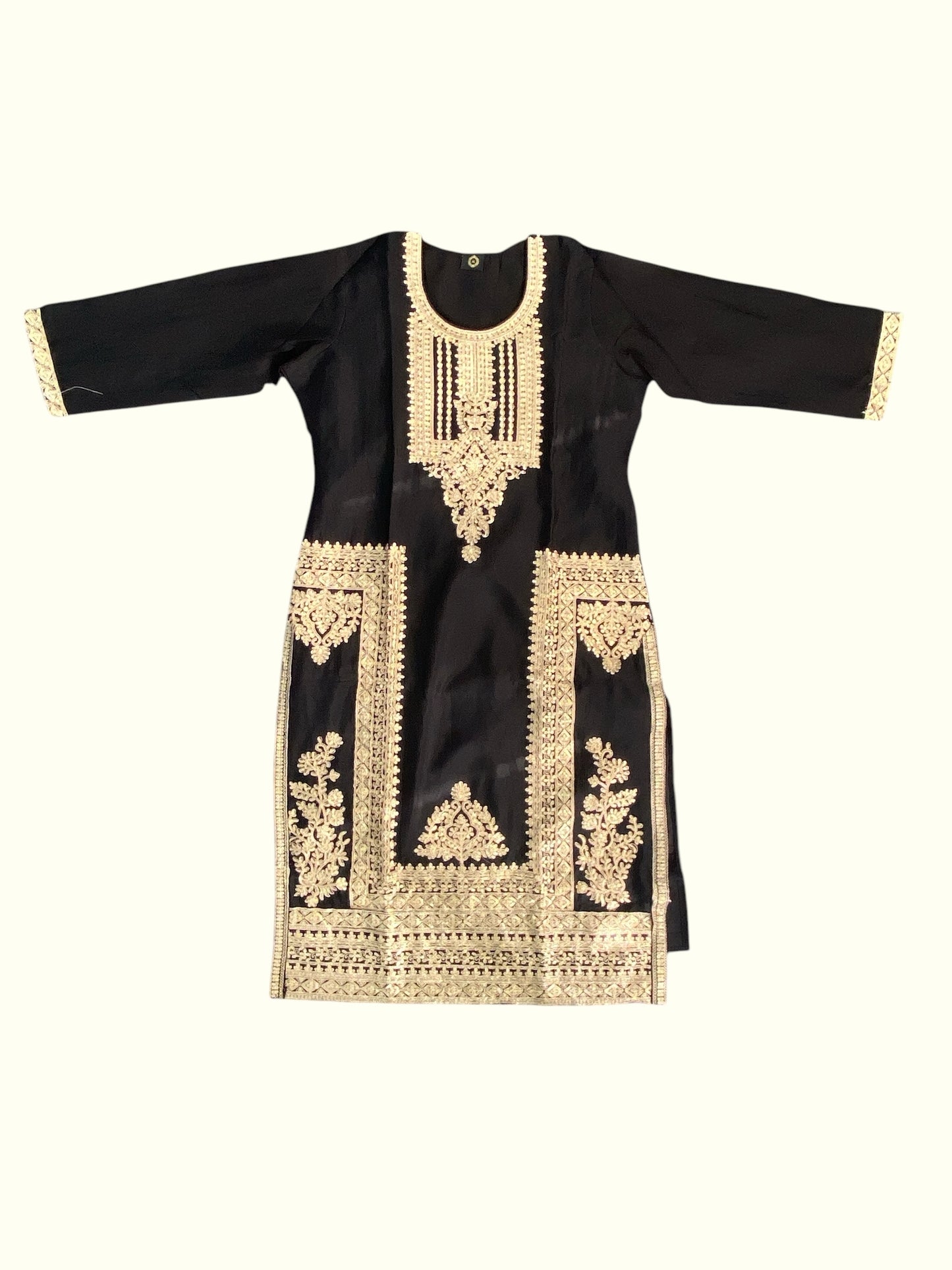 Silk zari work kurta