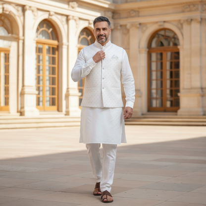Men’s kurta and Nehru jacket set