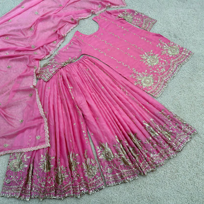 Sharara style Short kurta palazzo set