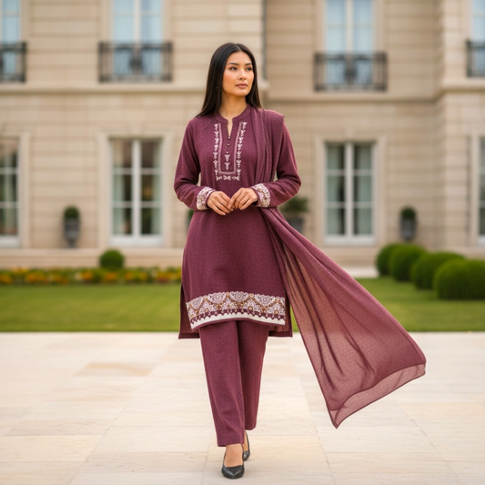 Rapic winter woolen kurta set