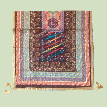 Digital print mirror dupatta only