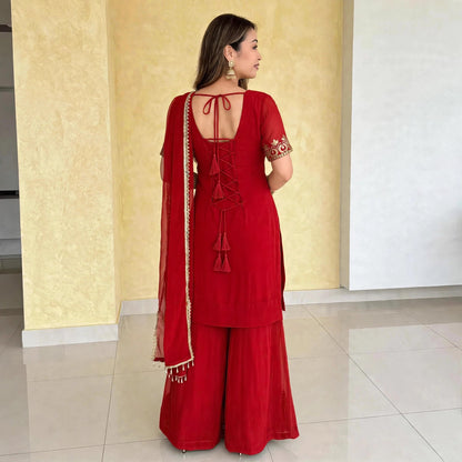 90's-inspired short kurti palazzo set