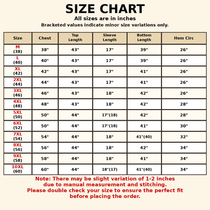 Plus and regular size Chikankari kurta set