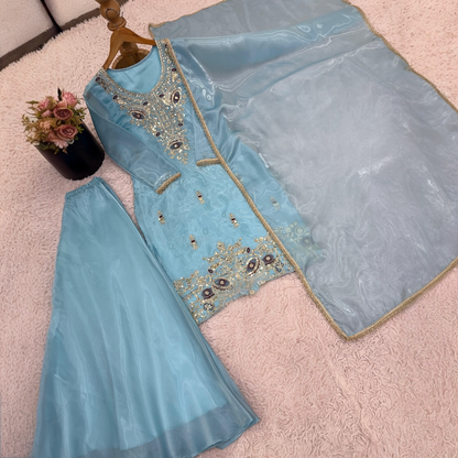 Urmee Embroidered palazzo suit