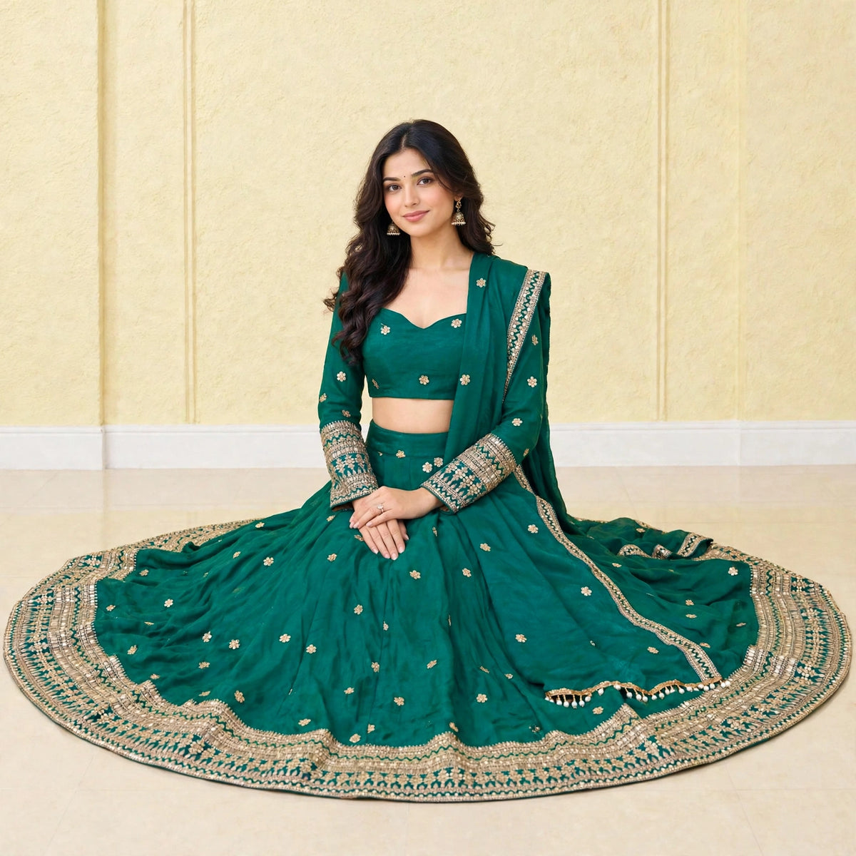 Manually stitched Lehenga-choli set