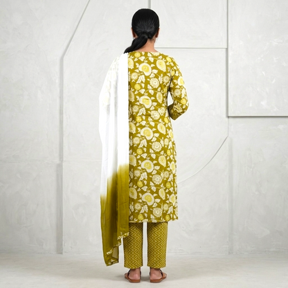 Citrus Floral straight kurta set
