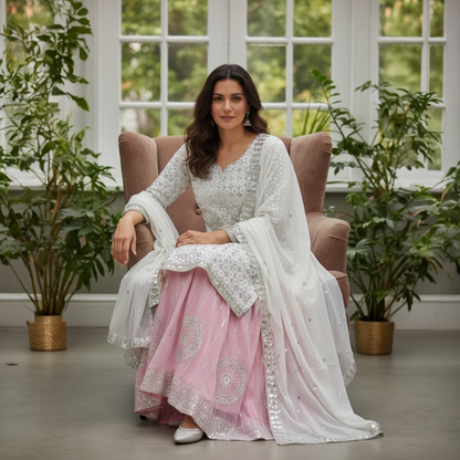 Pakistani Designer fully embroidered Sequence Work skirt lehenga