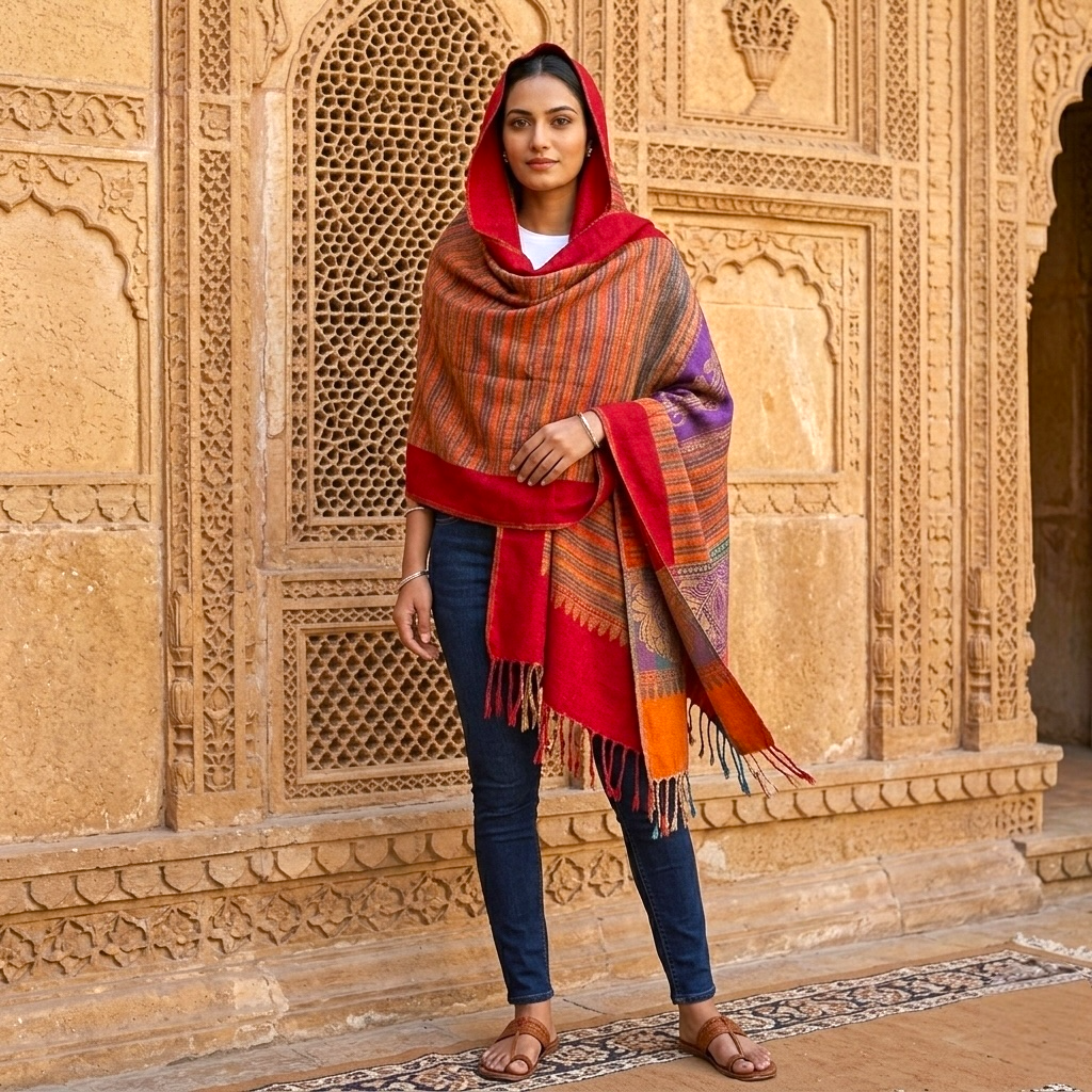 Winter woolen shawl