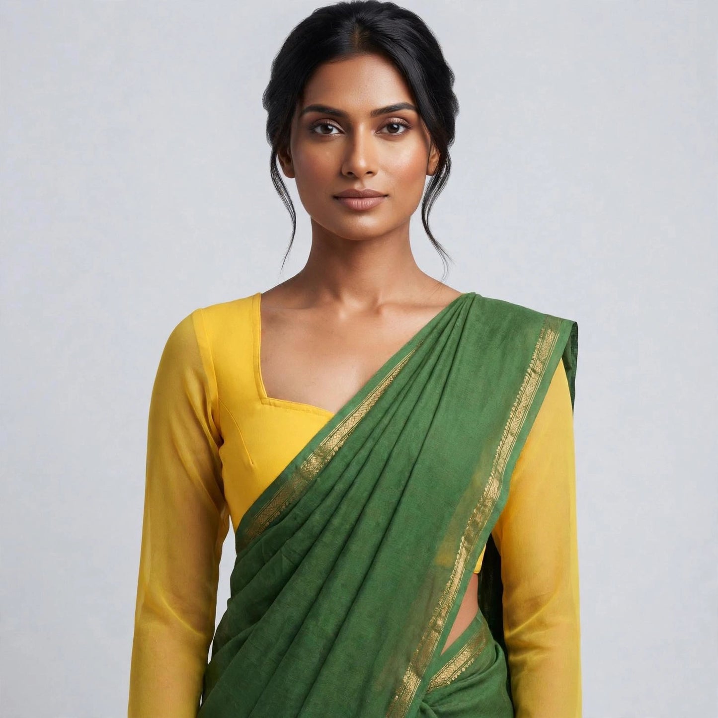 Customized sweetheart neckline blouse