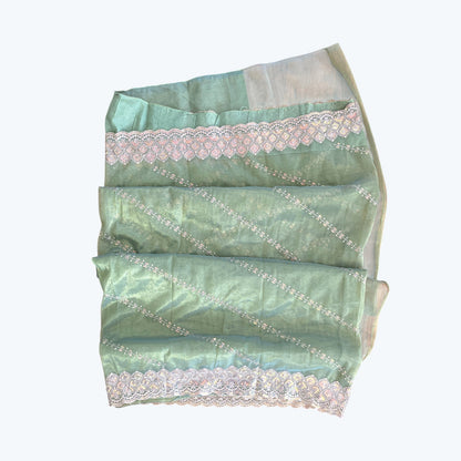 Zari work boutique saree and blouse set