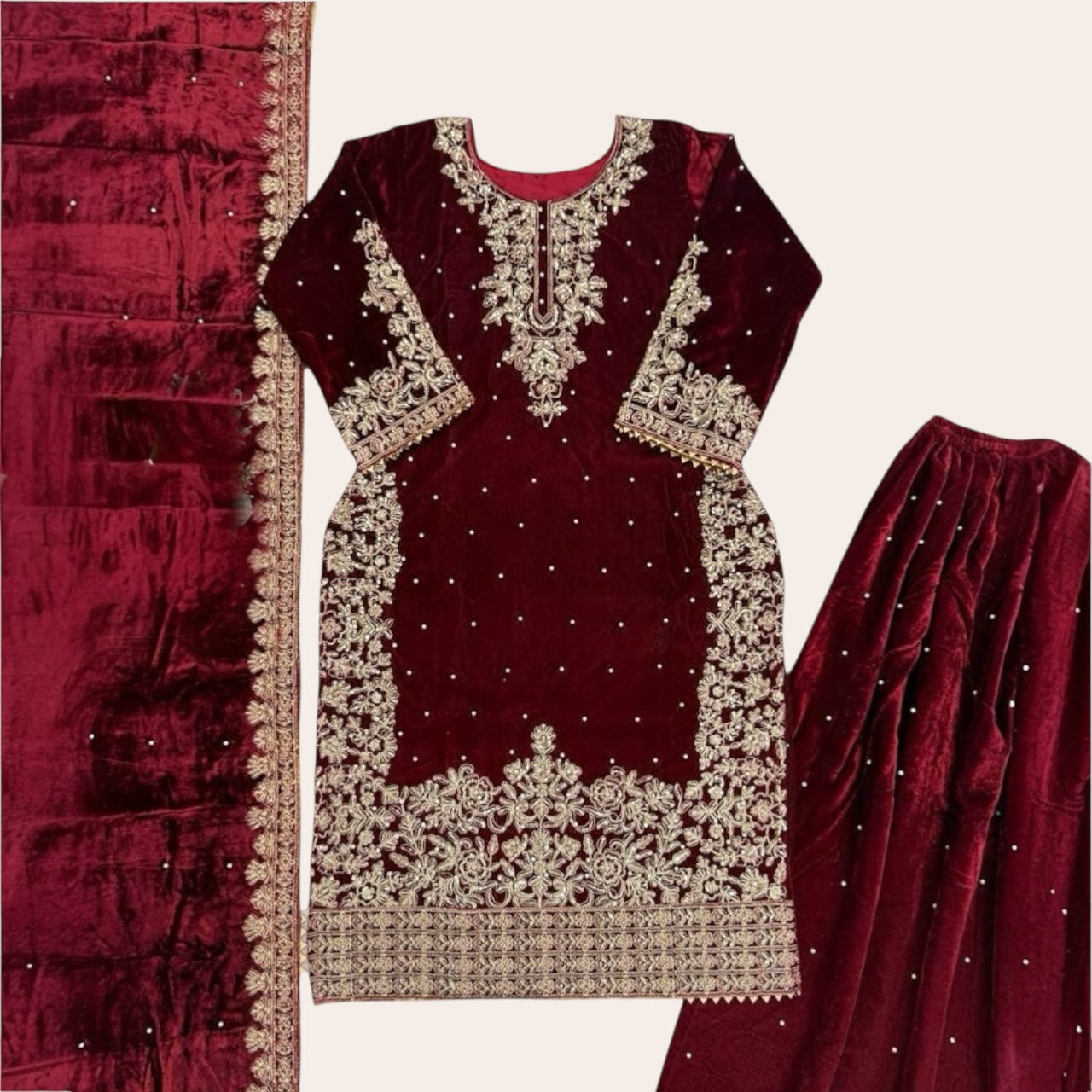 Heavy work sharara set