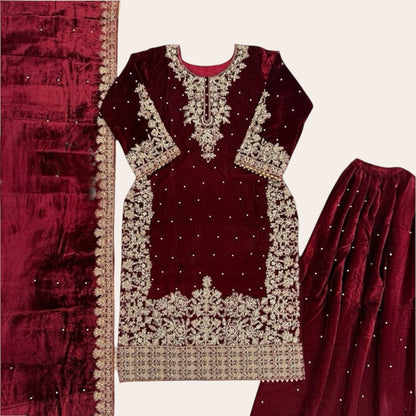 Heavy work sharara set