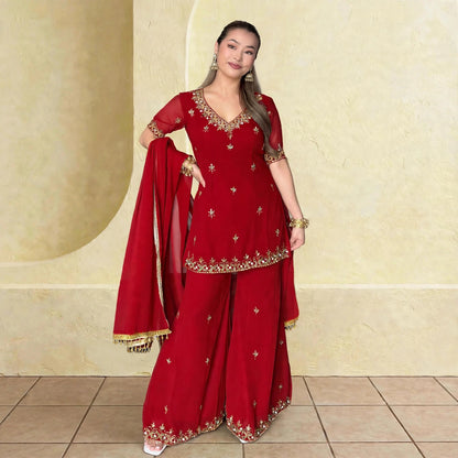 90's-inspired short kurti palazzo set