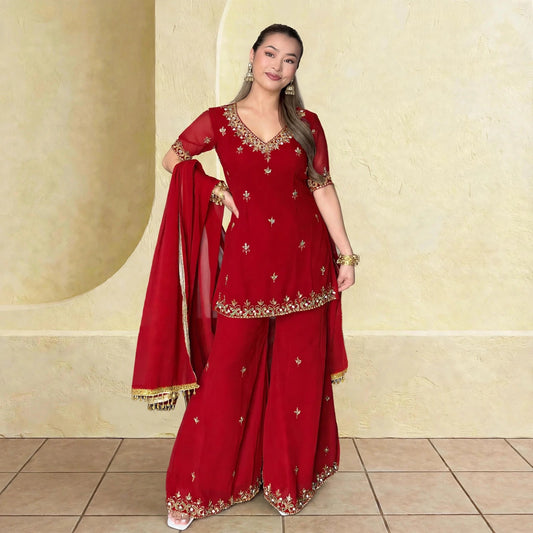 90's-inspired short kurti palazzo set