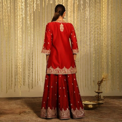 Karachi Style special Sequence and thread Work skirt kurta set