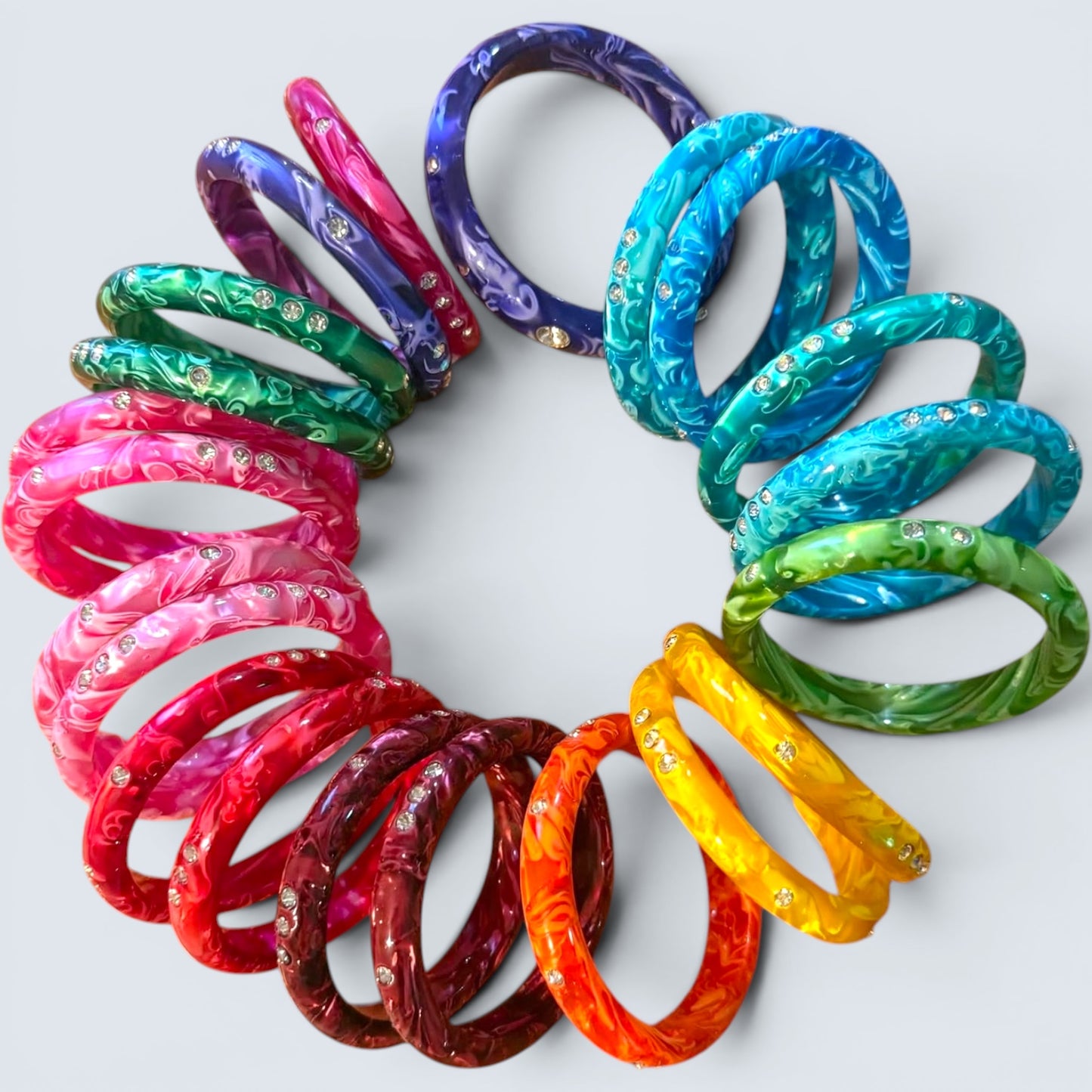 Multicolor Jelly Glass Bangle