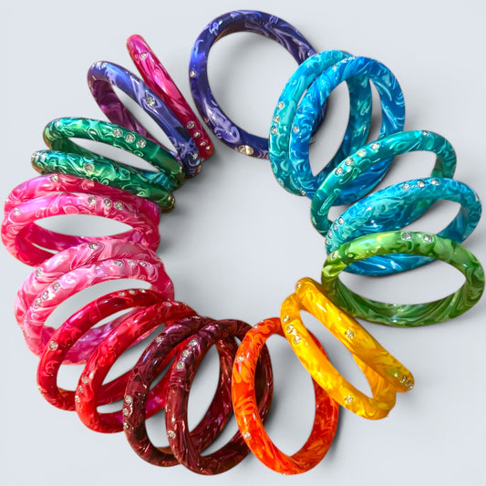 Multicolor Jelly Glass Bangle