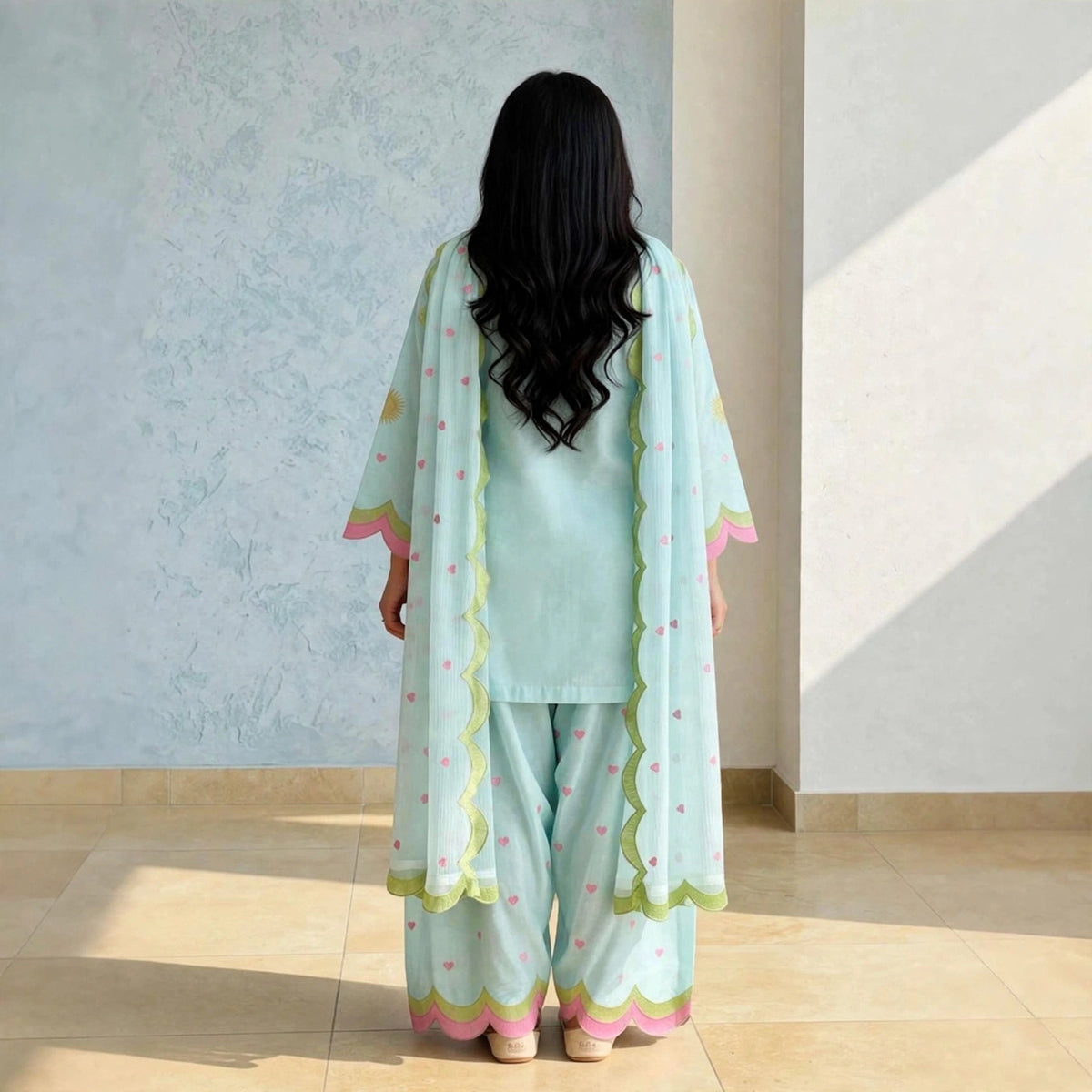 Mahrokh Embroidered Farshi Salwar Set
