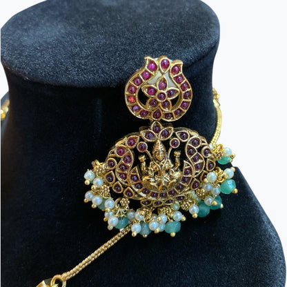 Goddess Laxmi temple necklace with earrings