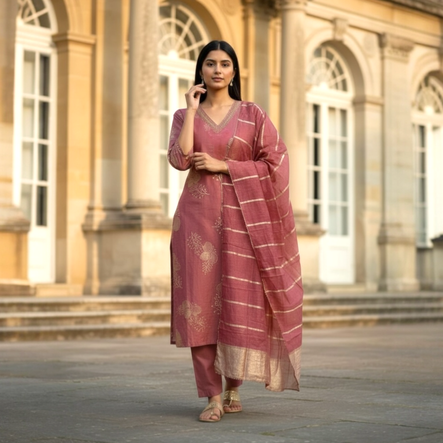 Binya floral kurta set