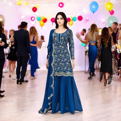 SALWAR KAMEEZ INDIAN WEDDING PARTY WEAR BOLLYWOOD KURTI SHARARA