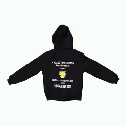 Yizimei boutique girls jacket with faux fur inside.