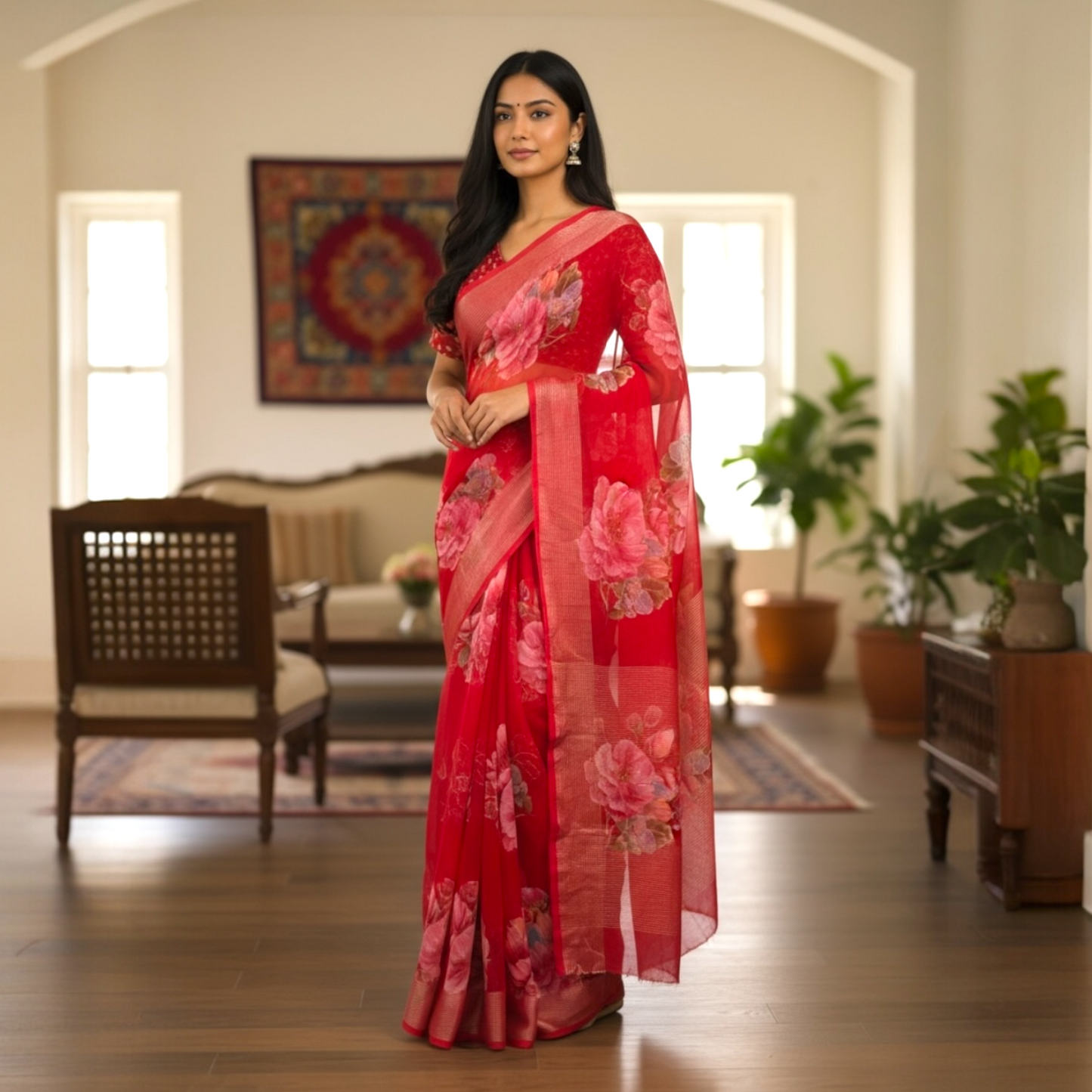 Floral lightweight sarees