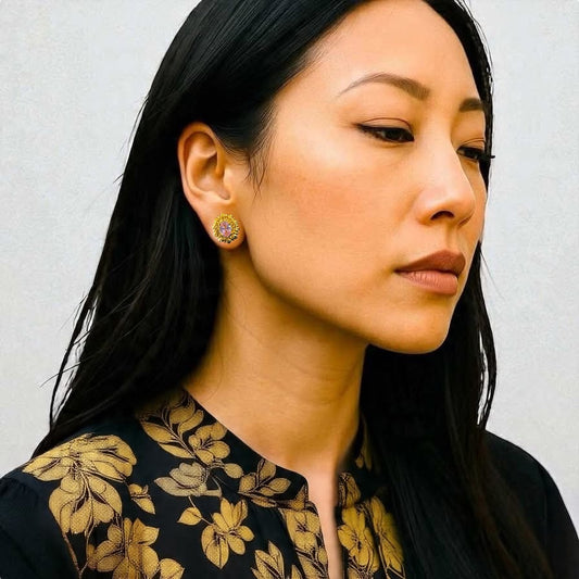 MK gold plated ear-tops